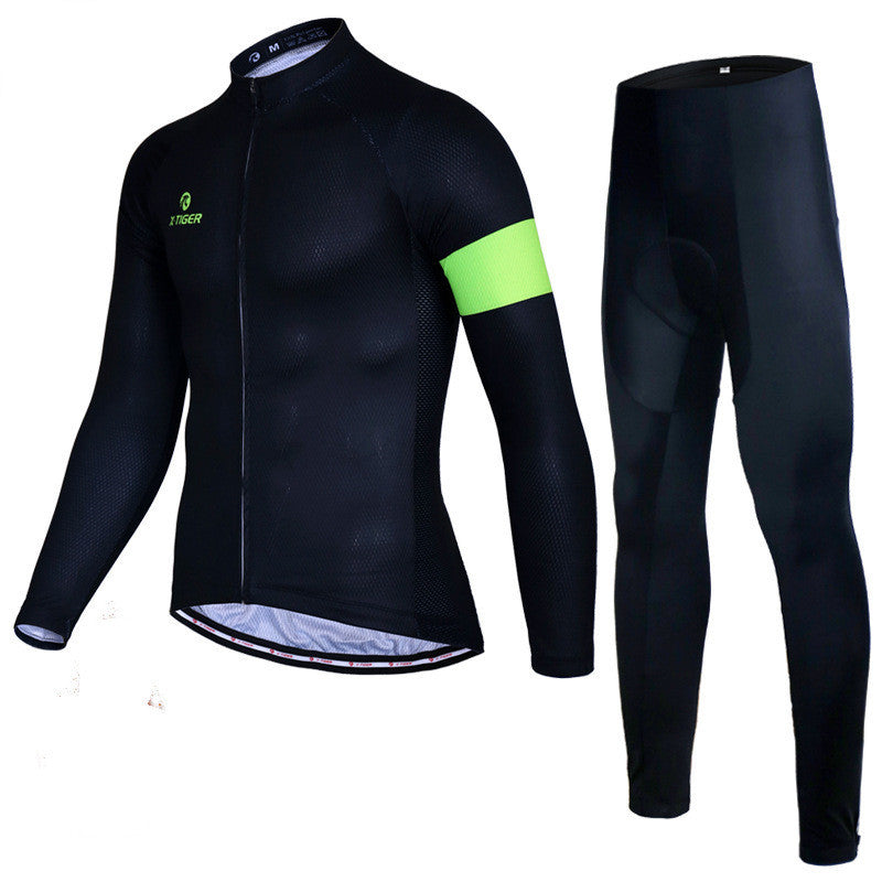 Fleece Cycling Jersey And Velvet Warm Autumn And Winter Trousers