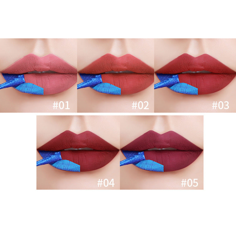 Matte Matte Finish With Background Color And Lipstick
