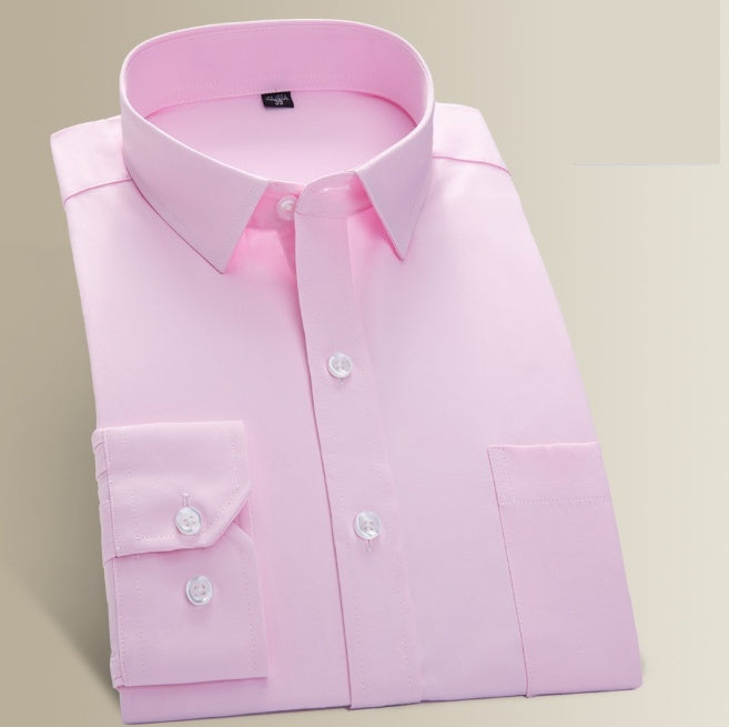Shirt men's long sleeve youth business work casual dress dress business wear white slim shirt