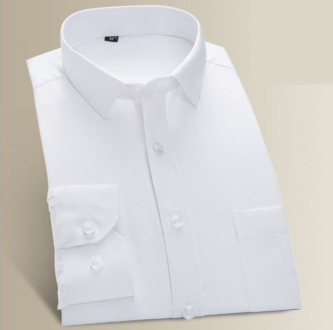 Shirt men's long sleeve youth business work casual dress dress business wear white slim shirt