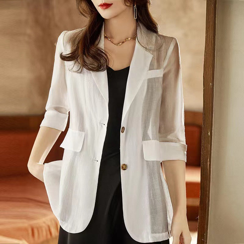 Summer Small Casual Sun-proof High-grade Suit Top
