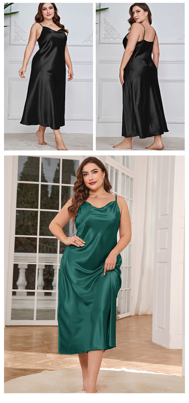 Women's Fashionable Breathable Casual Long Slip Nightdress