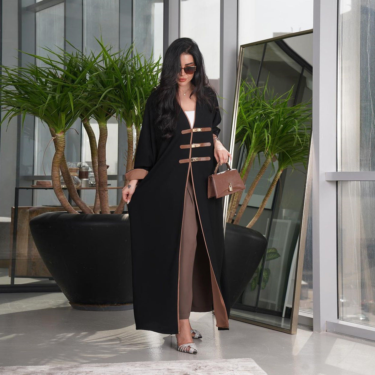 Women's Fashion Colorblock Robe Outer Cardigan