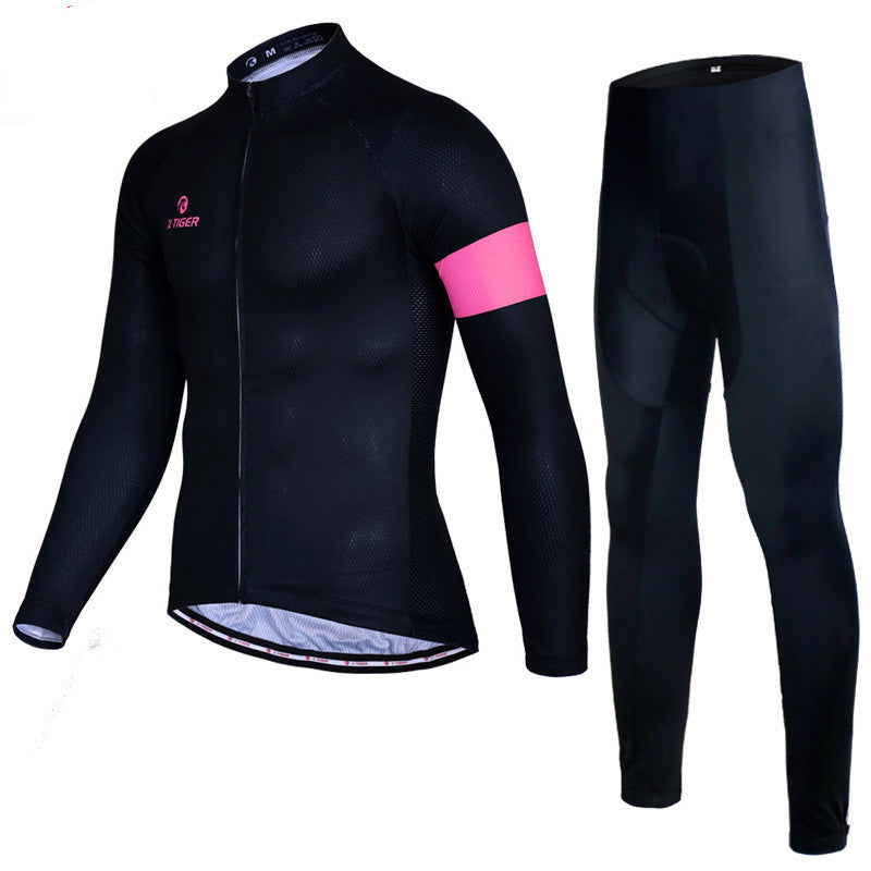 Fleece Cycling Jersey And Velvet Warm Autumn And Winter Trousers