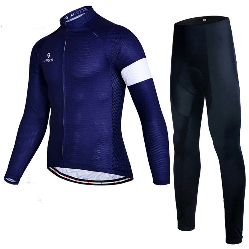 Fleece Cycling Jersey And Velvet Warm Autumn And Winter Trousers