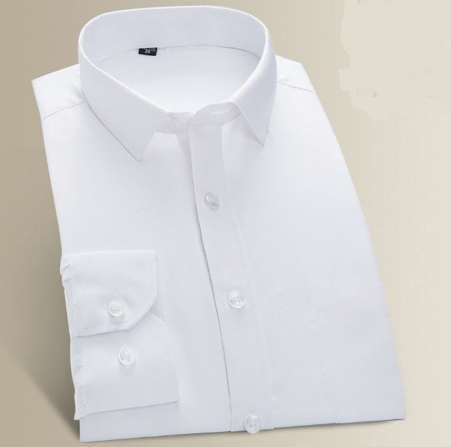 Shirt men's long sleeve youth business work casual dress dress business wear white slim shirt