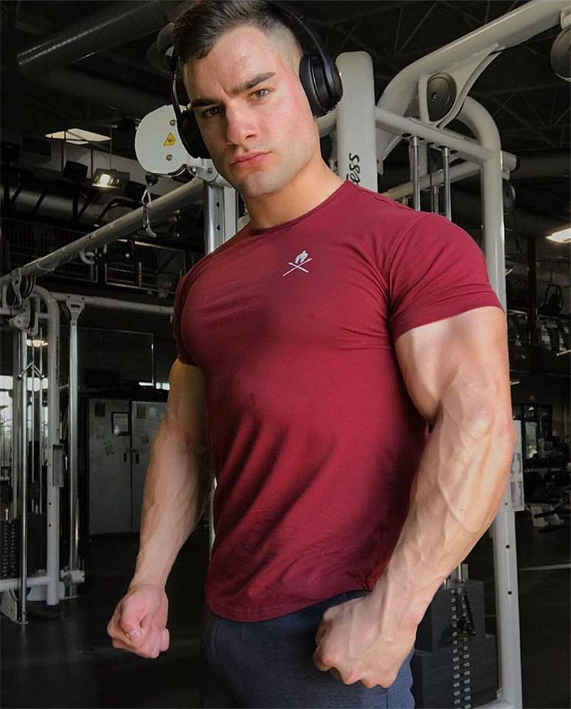 Round Neck Short-sleeve Tights Training Workout Clothes