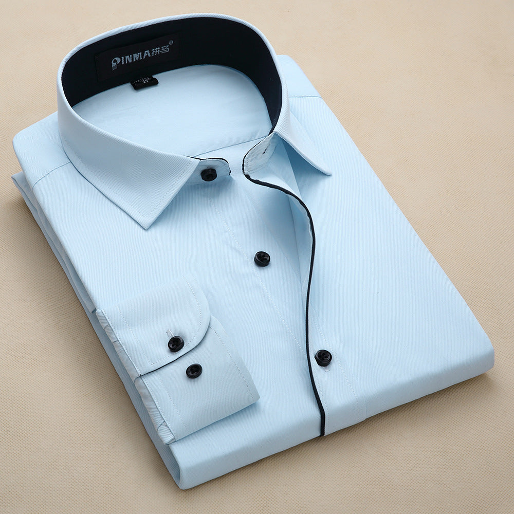 Customized shirt shirt customized clothing factory processing white-collar occupation shirt men's long sleeve shirt embroidered LOGO