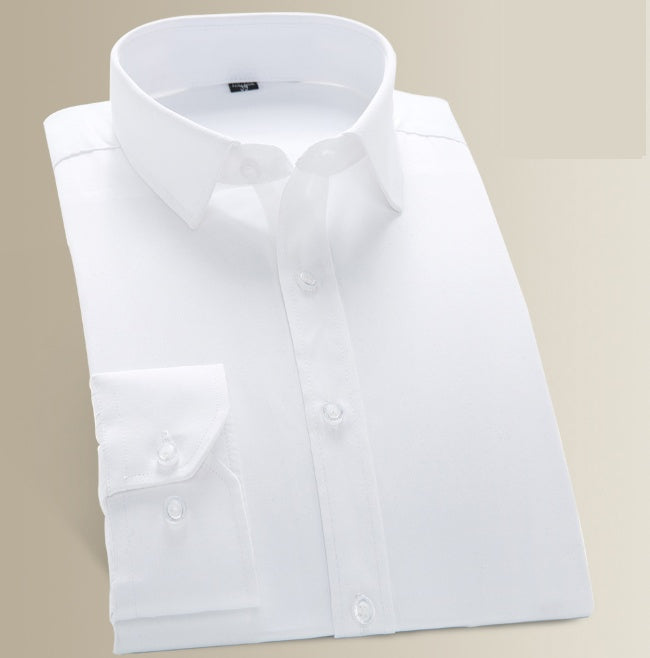 Shirt men's long sleeve youth business work casual dress dress business wear white slim shirt