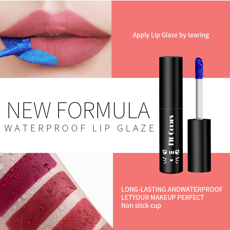 Matte Matte Finish With Background Color And Lipstick