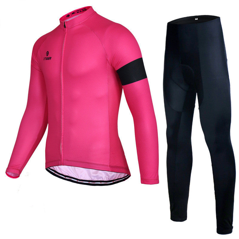 Fleece Cycling Jersey And Velvet Warm Autumn And Winter Trousers