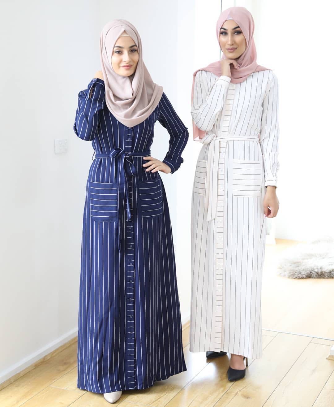 Euramerican minimalist striped dress