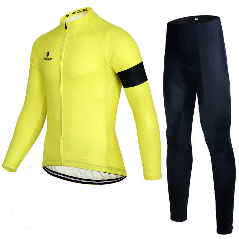 Fleece Cycling Jersey And Velvet Warm Autumn And Winter Trousers