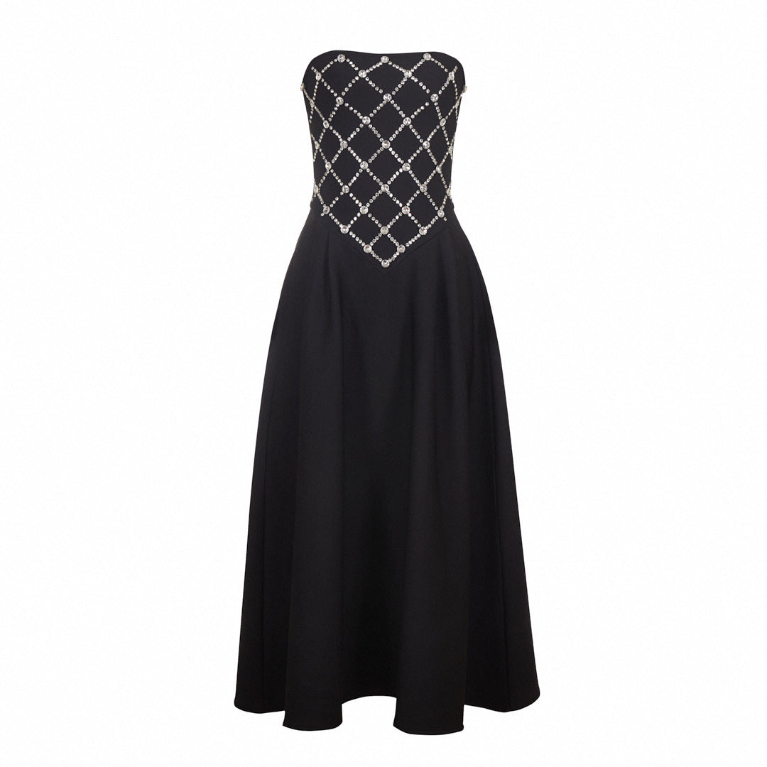 Elegant Rhinestone Bandage Dress