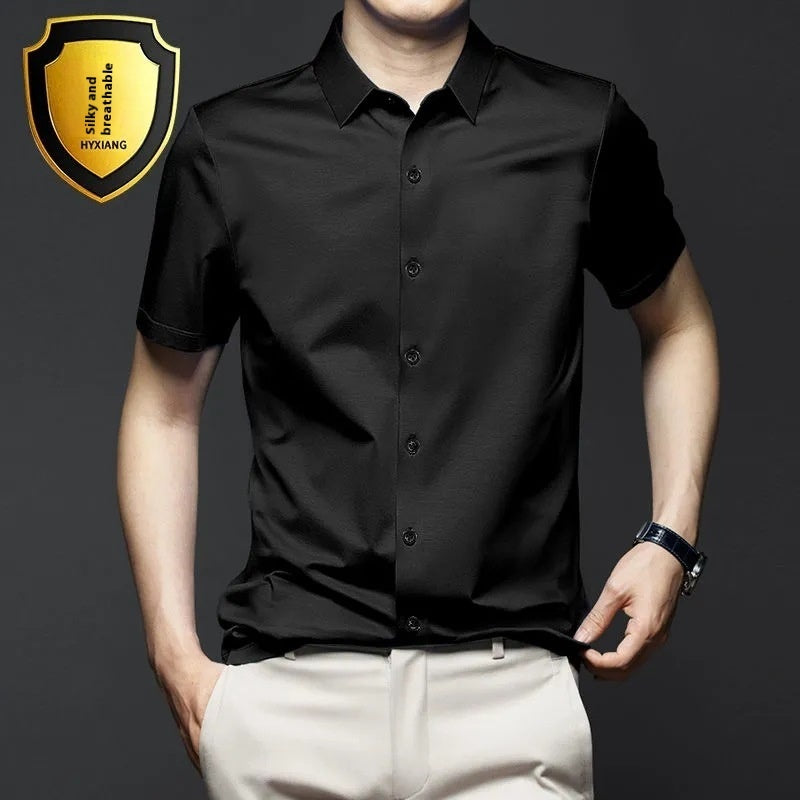 Non-ironing Short-sleeved Shirt Men's Anti-wrinkle Business
