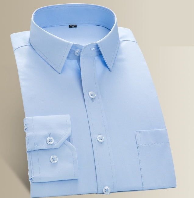 Shirt men's long sleeve youth business work casual dress dress business wear white slim shirt