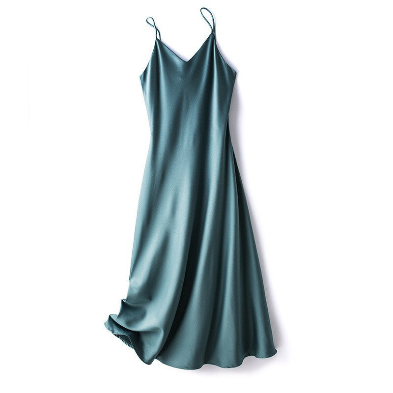 Women's Fashion Inner Solid Color Suspender Dress