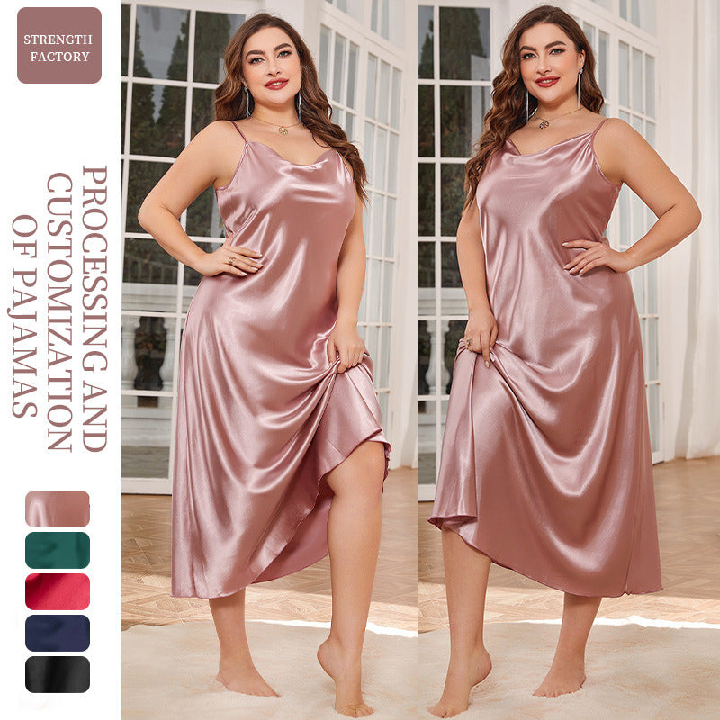 Women's Fashionable Breathable Casual Long Slip Nightdress