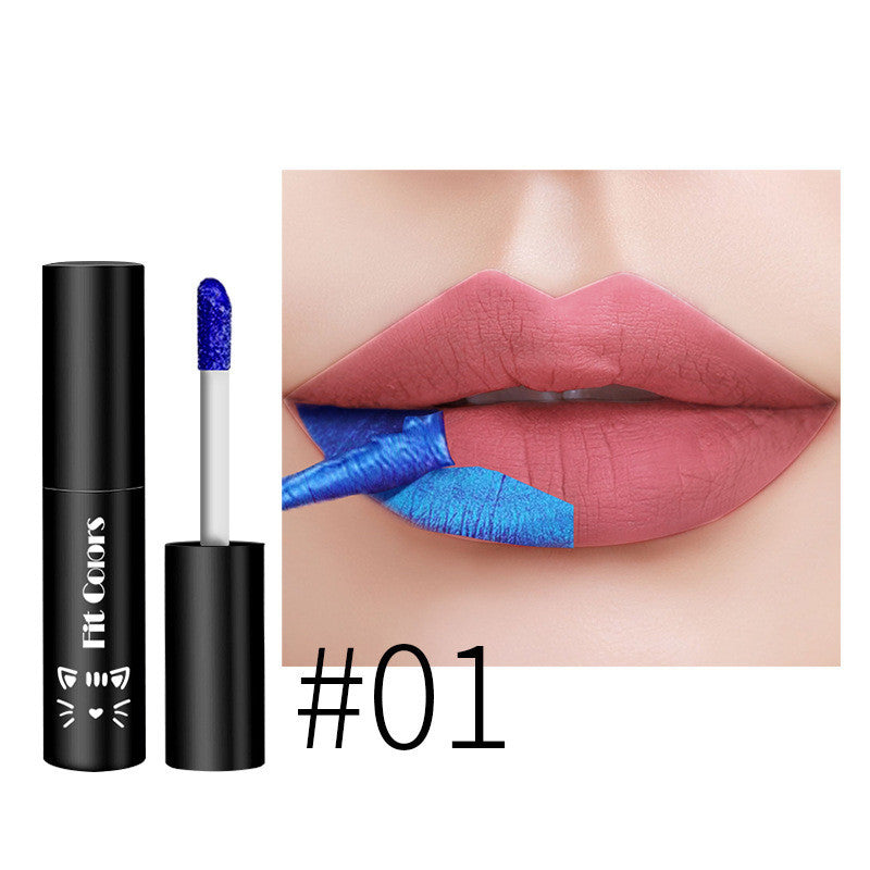 Matte Matte Finish With Background Color And Lipstick