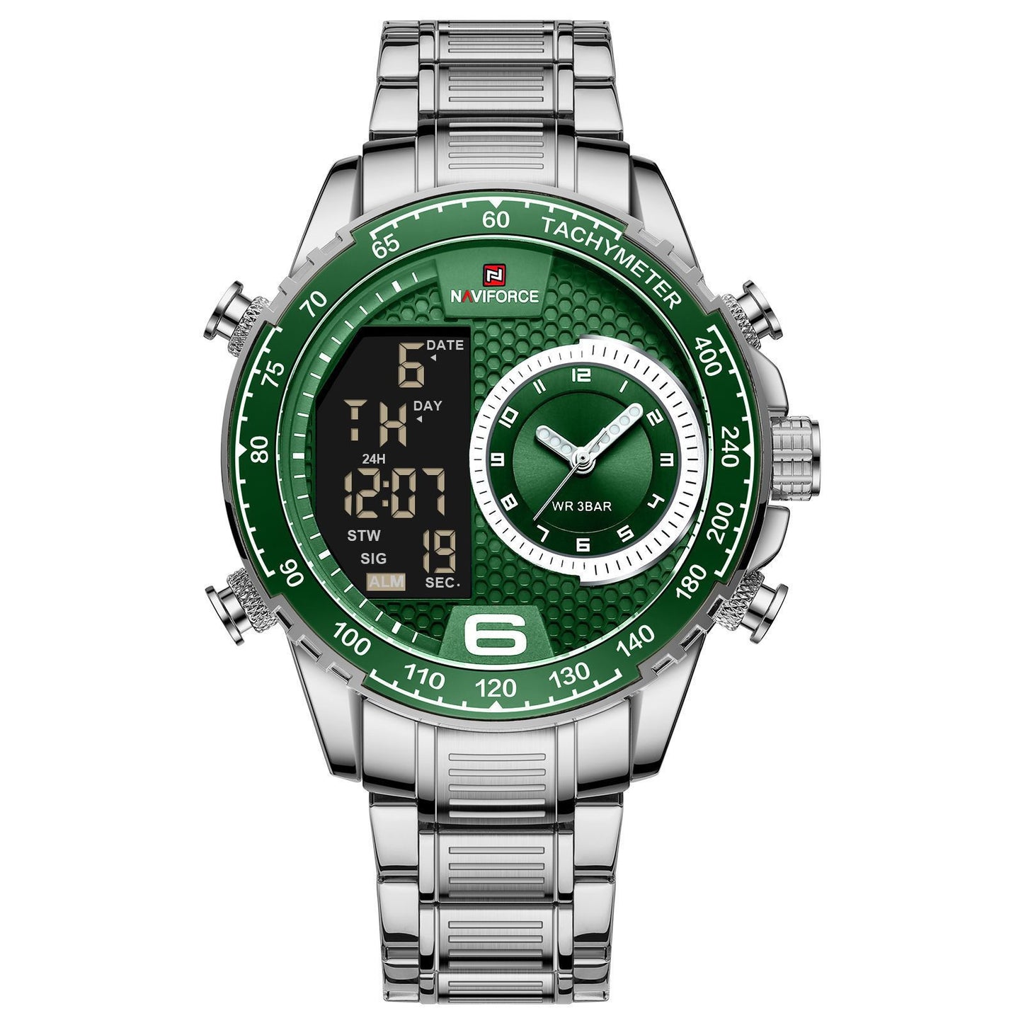 Watch Sports Electronic Steel Band Waterproof Quartz Watch