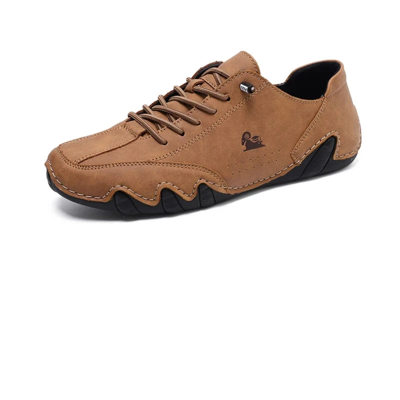 Men's Shoes 2025 Spring Autumn New Business Casual Leather Shoes Men's Single Shoes Simple British Loafers Trendy Travel Shoes