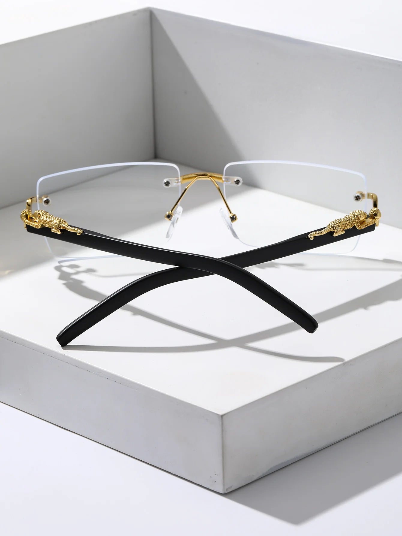 1/2 PCS Fashionable Trendy Frameless Rectangular Personalized Sunglasses For Daily Life