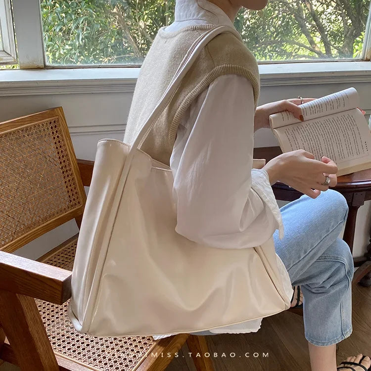 Korean Design Women's Casual Large Handbag Tote Bag NicheDesignVersatile High Capacity Single Shoulder Underarm Bag