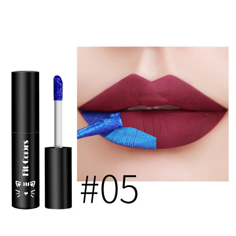Matte Matte Finish With Background Color And Lipstick