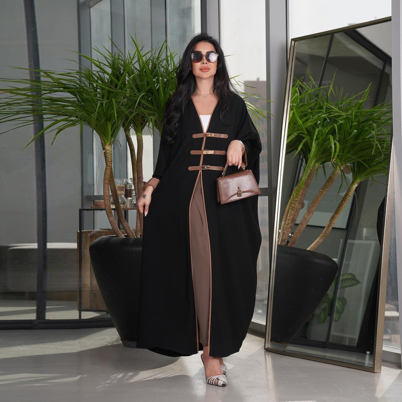 Women's Fashion Colorblock Robe Outer Cardigan