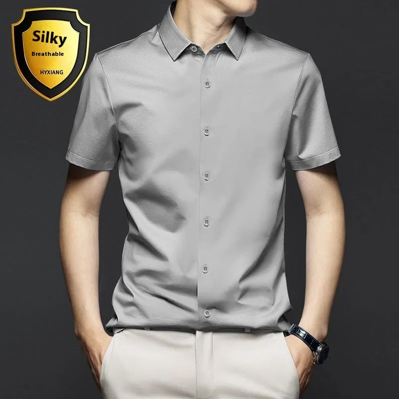 Non-ironing Short-sleeved Shirt Men's Anti-wrinkle Business