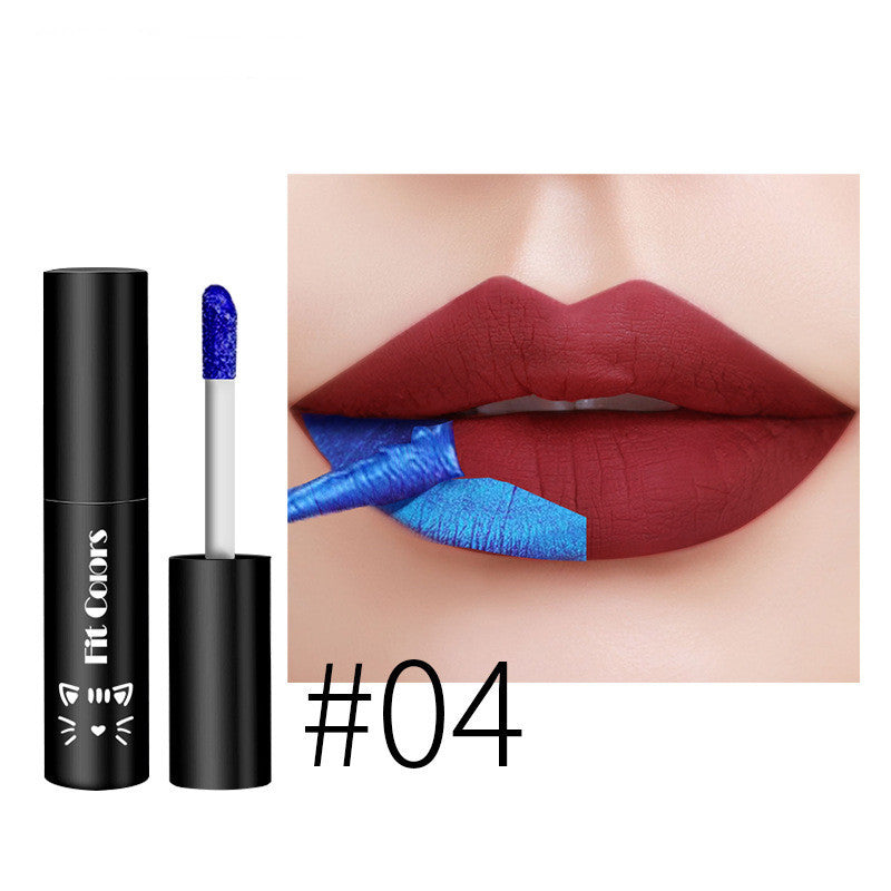 Matte Matte Finish With Background Color And Lipstick