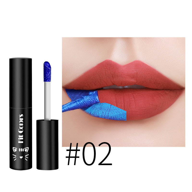 Matte Matte Finish With Background Color And Lipstick