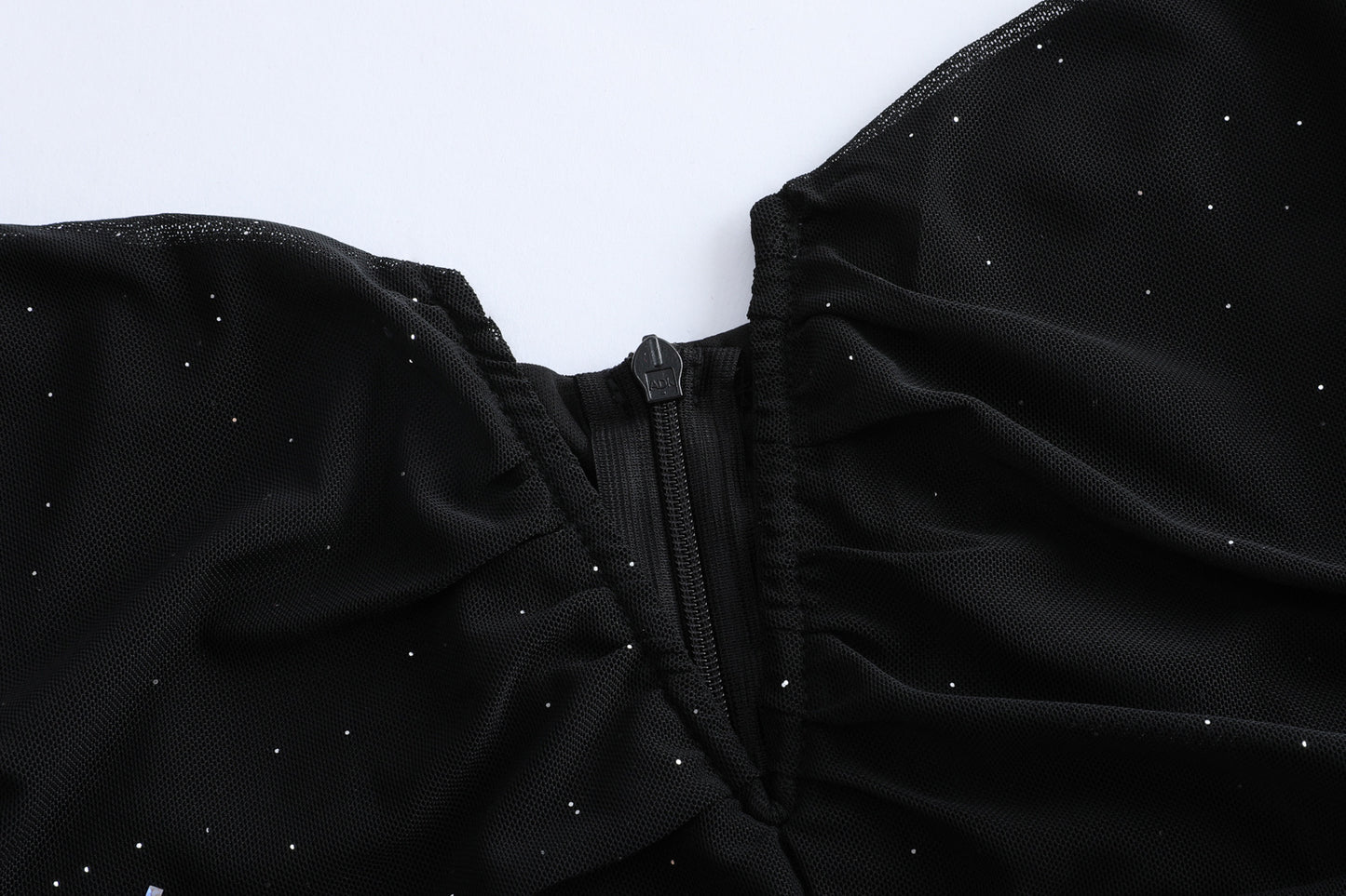 French Hepburn Long Sleeve Deep V Dress