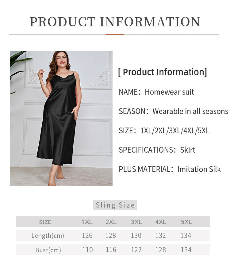 Women's Fashionable Breathable Casual Long Slip Nightdress
