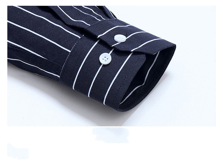 Printed Youth Long-sleeved Thin Shirt Korean Style Casual Lining