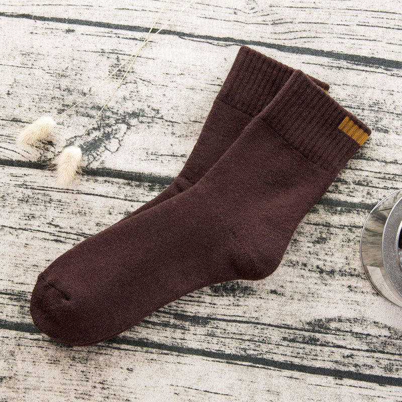 Men's Japanese and Korean pure color terry men's tube socks