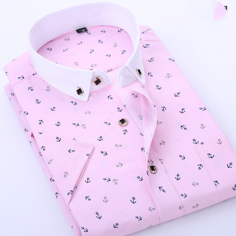 Printed Youth Half-sleeved Thin Shirt