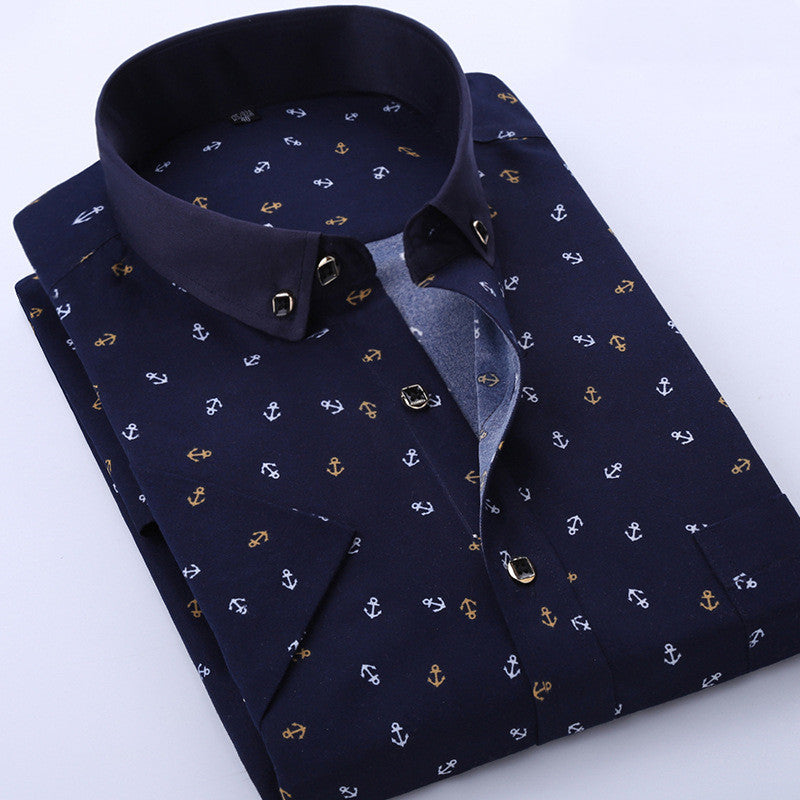 Printed Youth Half-sleeved Thin Shirt