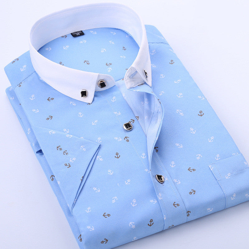 Printed Youth Half-sleeved Thin Shirt