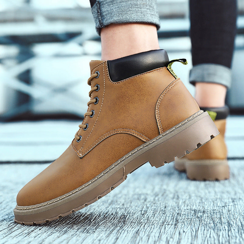 Men's high top Martin boots British style retro fashion