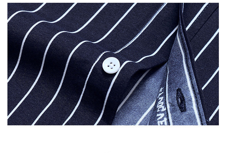 Printed Youth Long-sleeved Thin Shirt Korean Style Casual Lining