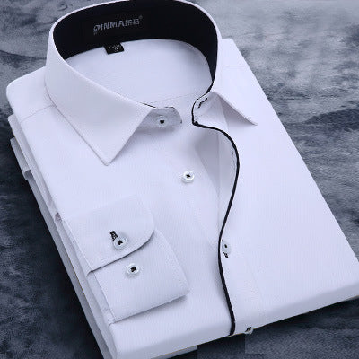Customized shirt shirt customized clothing factory processing white-collar occupation shirt men's long sleeve shirt embroidered LOGO