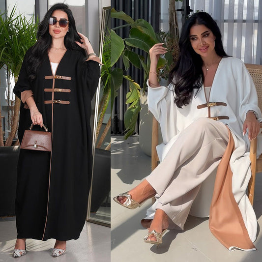 Women's Fashion Colorblock Robe Outer Cardigan