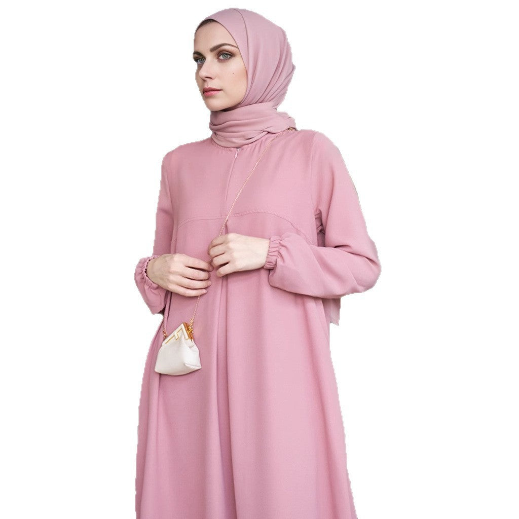 Arabic Long Sleeve Loose Temperament Dress