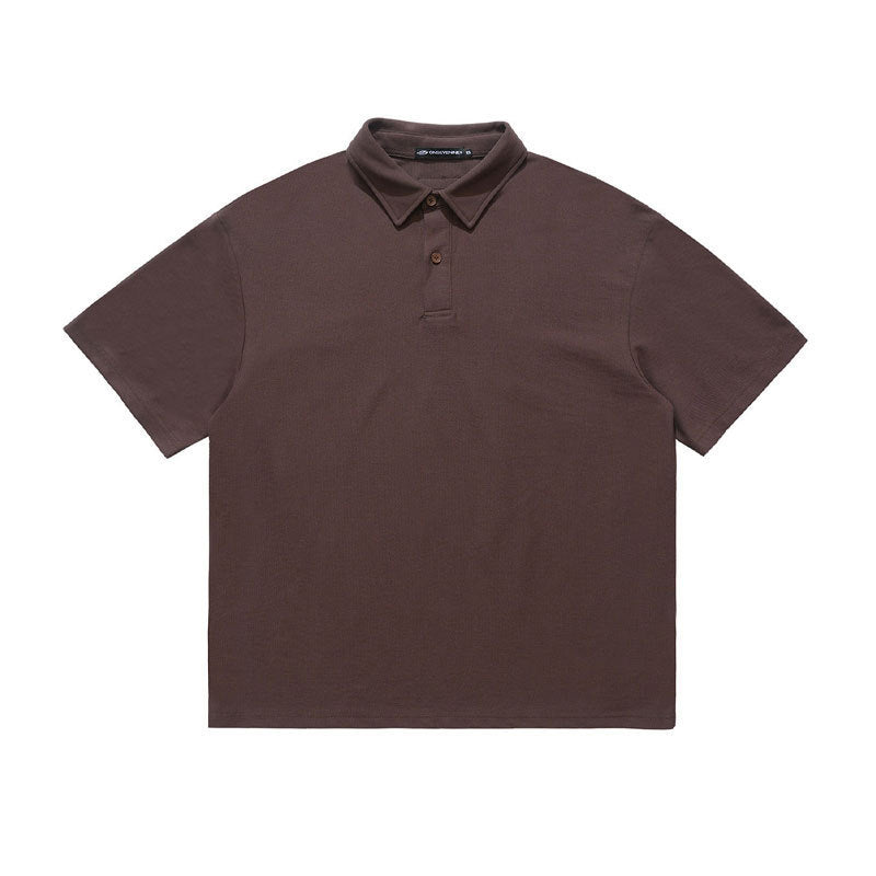 Small Neckline Loose Men's T-shirt Summer Black