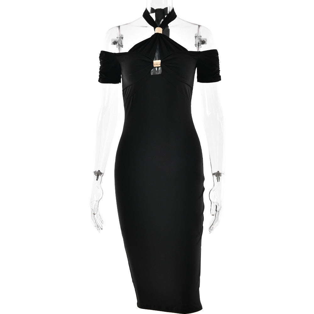 Halter Slim Fit Dress Backless Sleeveless