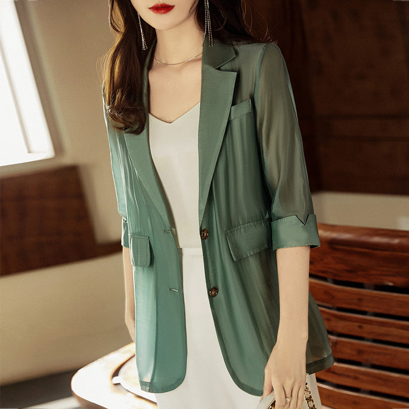 Summer Small Casual Sun-proof High-grade Suit Top