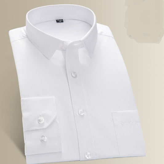 Shirt men's long sleeve youth business work casual dress dress business wear white slim shirt