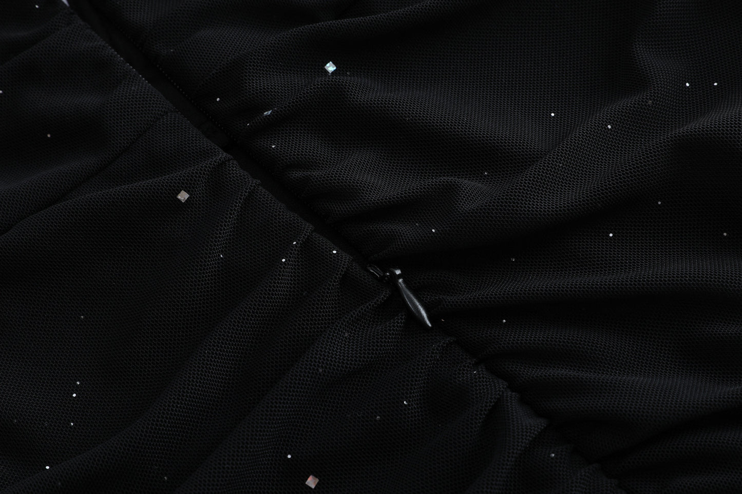 French Hepburn Long Sleeve Deep V Dress