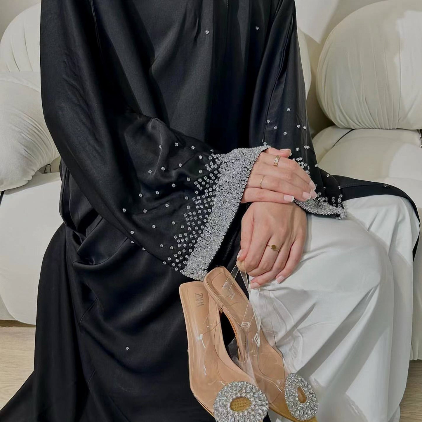 New Women's Rhinestone Cardigan Dress